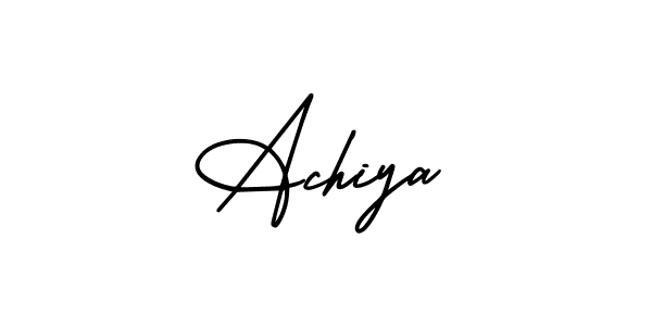 How to Draw Achiya signature style? AmerikaSignatureDemo-Regular is a latest design signature styles for name Achiya. Achiya signature style 3 images and pictures png