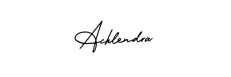 Make a beautiful signature design for name Achlendra. With this signature (AmerikaSignatureDemo-Regular) style, you can create a handwritten signature for free. Achlendra signature style 3 images and pictures png