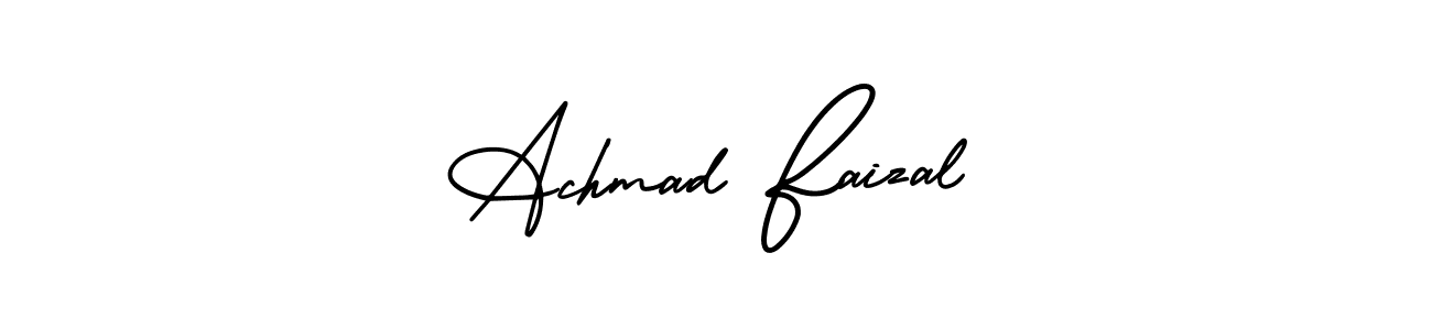 Use a signature maker to create a handwritten signature online. With this signature software, you can design (AmerikaSignatureDemo-Regular) your own signature for name Achmad Faizal. Achmad Faizal signature style 3 images and pictures png