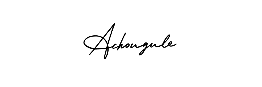 How to make Achougule signature? AmerikaSignatureDemo-Regular is a professional autograph style. Create handwritten signature for Achougule name. Achougule signature style 3 images and pictures png