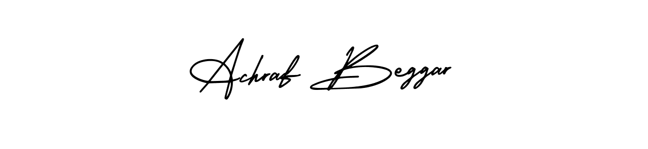 Make a beautiful signature design for name Achraf Beggar. With this signature (AmerikaSignatureDemo-Regular) style, you can create a handwritten signature for free. Achraf Beggar signature style 3 images and pictures png