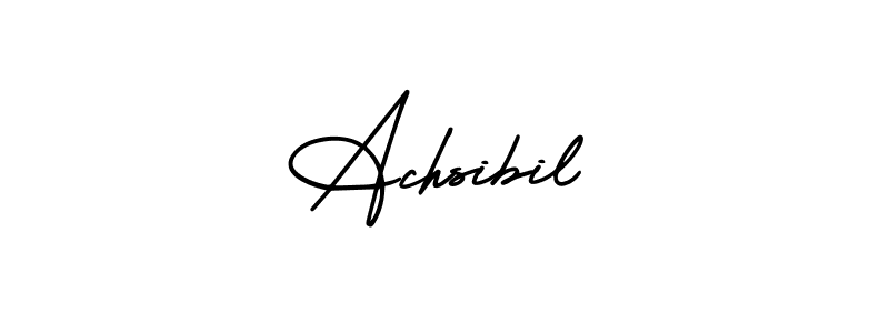 It looks lik you need a new signature style for name Achsibil. Design unique handwritten (AmerikaSignatureDemo-Regular) signature with our free signature maker in just a few clicks. Achsibil signature style 3 images and pictures png