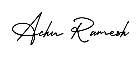 The best way (AmerikaSignatureDemo-Regular) to make a short signature is to pick only two or three words in your name. For converting this name Achu Ramesh. Achu Ramesh signature style 3 images and pictures png