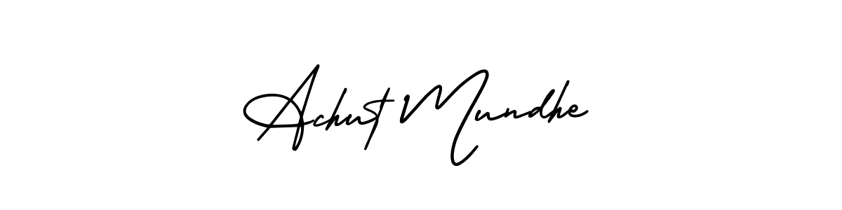 Create a beautiful signature design for name Achut Mundhe. With this signature (AmerikaSignatureDemo-Regular) fonts, you can make a handwritten signature for free. Achut Mundhe signature style 3 images and pictures png