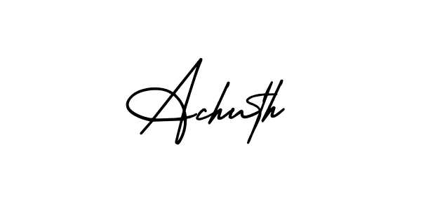 How to Draw Achuth signature style? AmerikaSignatureDemo-Regular is a latest design signature styles for name Achuth. Achuth signature style 3 images and pictures png