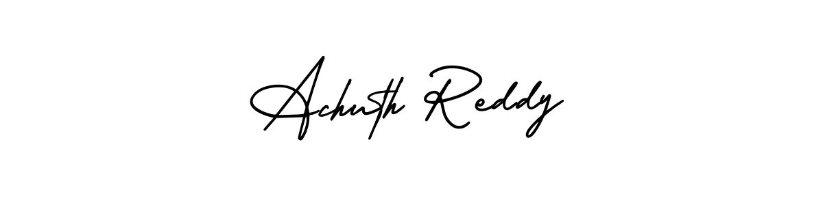 How to Draw Achuth Reddy signature style? AmerikaSignatureDemo-Regular is a latest design signature styles for name Achuth Reddy. Achuth Reddy signature style 3 images and pictures png