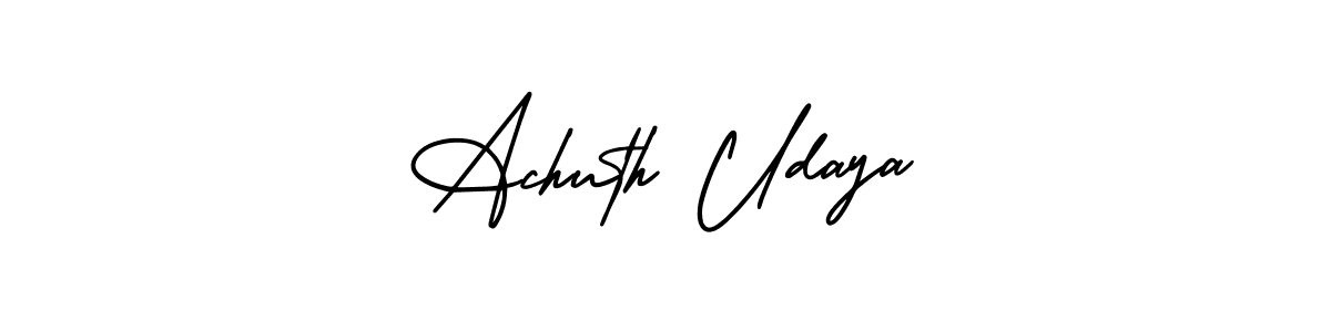 You can use this online signature creator to create a handwritten signature for the name Achuth Udaya. This is the best online autograph maker. Achuth Udaya signature style 3 images and pictures png