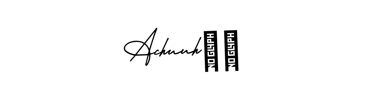 AmerikaSignatureDemo-Regular is a professional signature style that is perfect for those who want to add a touch of class to their signature. It is also a great choice for those who want to make their signature more unique. Get Achuuh❤️ name to fancy signature for free. Achuuh❤️ signature style 3 images and pictures png