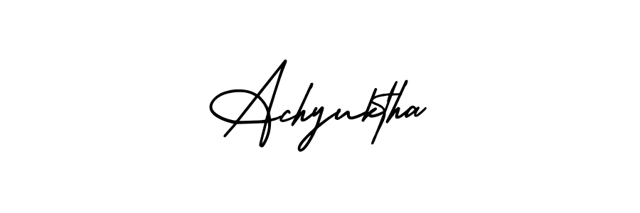 Design your own signature with our free online signature maker. With this signature software, you can create a handwritten (AmerikaSignatureDemo-Regular) signature for name Achyuktha. Achyuktha signature style 3 images and pictures png