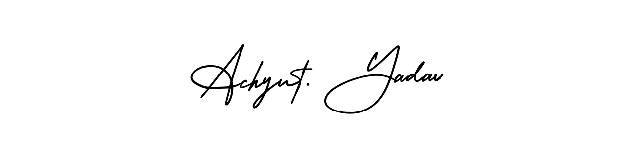 Similarly AmerikaSignatureDemo-Regular is the best handwritten signature design. Signature creator online .You can use it as an online autograph creator for name Achyut. Yadav. Achyut. Yadav signature style 3 images and pictures png