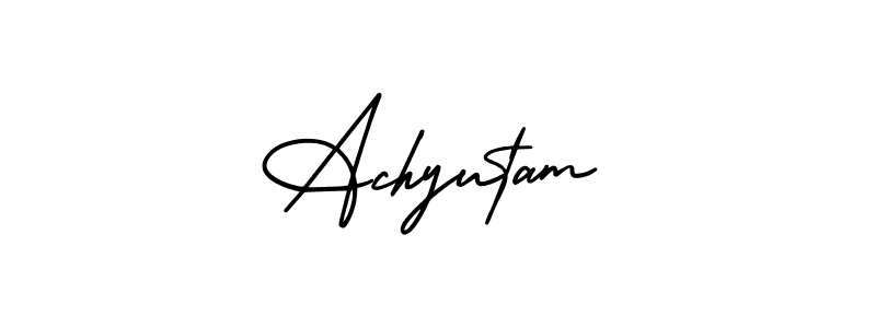 It looks lik you need a new signature style for name Achyutam. Design unique handwritten (AmerikaSignatureDemo-Regular) signature with our free signature maker in just a few clicks. Achyutam signature style 3 images and pictures png