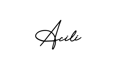 Create a beautiful signature design for name Acili. With this signature (AmerikaSignatureDemo-Regular) fonts, you can make a handwritten signature for free. Acili signature style 3 images and pictures png