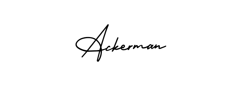 Make a beautiful signature design for name Ackerman. With this signature (AmerikaSignatureDemo-Regular) style, you can create a handwritten signature for free. Ackerman signature style 3 images and pictures png