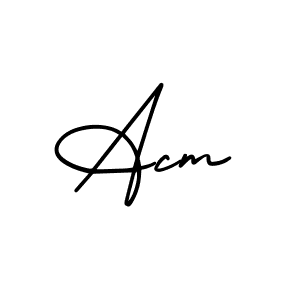 Make a beautiful signature design for name Acm. With this signature (AmerikaSignatureDemo-Regular) style, you can create a handwritten signature for free. Acm signature style 3 images and pictures png