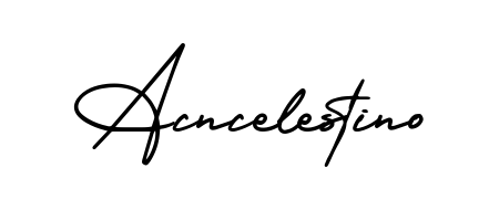 Create a personalized artistic stamp with Acncelestino in AmerikaSignatureDemo-Regular font. Perfect for visual artists, designers, and influencers. Acncelestino signature style 3 images and pictures png
