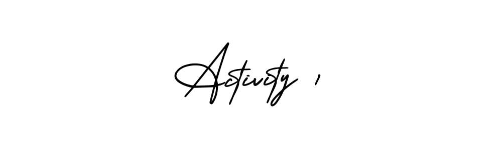 How to Draw Activity 1 signature style? AmerikaSignatureDemo-Regular is a latest design signature styles for name Activity 1. Activity 1 signature style 3 images and pictures png