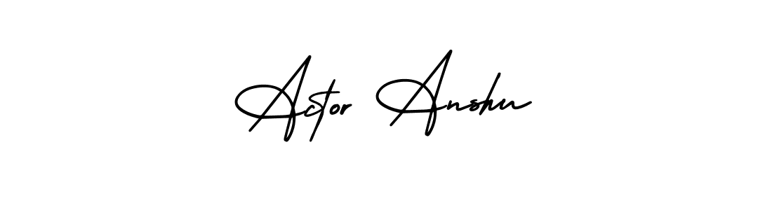 Create a beautiful signature design for name Actor Anshu. With this signature (AmerikaSignatureDemo-Regular) fonts, you can make a handwritten signature for free. Actor Anshu signature style 3 images and pictures png