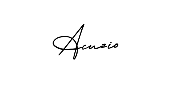 Use a signature maker to create a handwritten signature online. With this signature software, you can design (AmerikaSignatureDemo-Regular) your own signature for name Acuzio. Acuzio signature style 3 images and pictures png