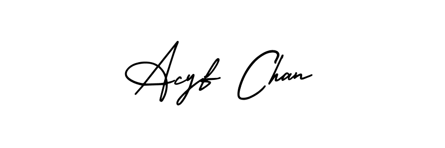 Use a signature maker to create a handwritten signature online. With this signature software, you can design (AmerikaSignatureDemo-Regular) your own signature for name Acyf Chan. Acyf Chan signature style 3 images and pictures png