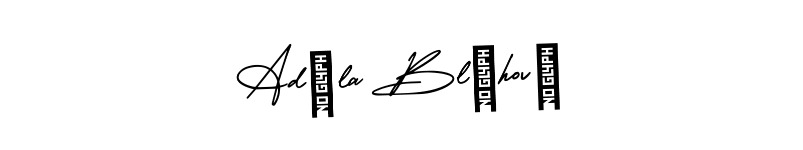 Use a signature maker to create a handwritten signature online. With this signature software, you can design (AmerikaSignatureDemo-Regular) your own signature for name Adéla Bláhová. Adéla Bláhová signature style 3 images and pictures png