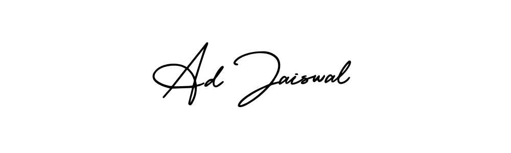 How to make Ad Jaiswal name signature. Use AmerikaSignatureDemo-Regular style for creating short signs online. This is the latest handwritten sign. Ad Jaiswal signature style 3 images and pictures png