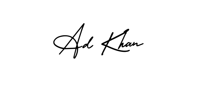 AmerikaSignatureDemo-Regular is a professional signature style that is perfect for those who want to add a touch of class to their signature. It is also a great choice for those who want to make their signature more unique. Get Ad Khan name to fancy signature for free. Ad Khan signature style 3 images and pictures png