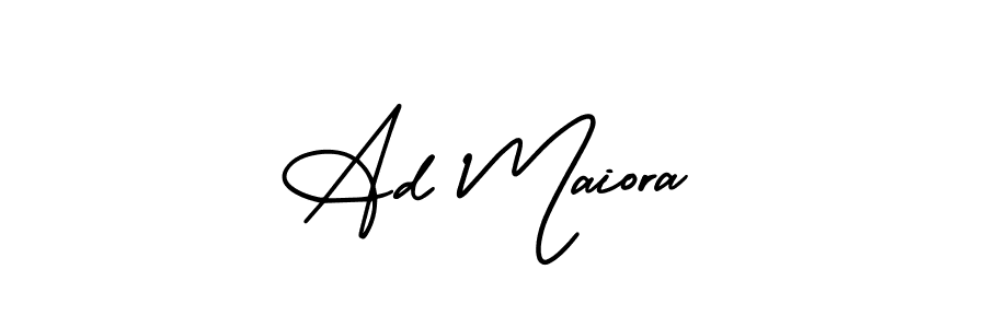 AmerikaSignatureDemo-Regular is a professional signature style that is perfect for those who want to add a touch of class to their signature. It is also a great choice for those who want to make their signature more unique. Get Ad Maiora name to fancy signature for free. Ad Maiora signature style 3 images and pictures png