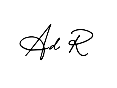 Design your own signature with our free online signature maker. With this signature software, you can create a handwritten (AmerikaSignatureDemo-Regular) signature for name Ad R. Ad R signature style 3 images and pictures png