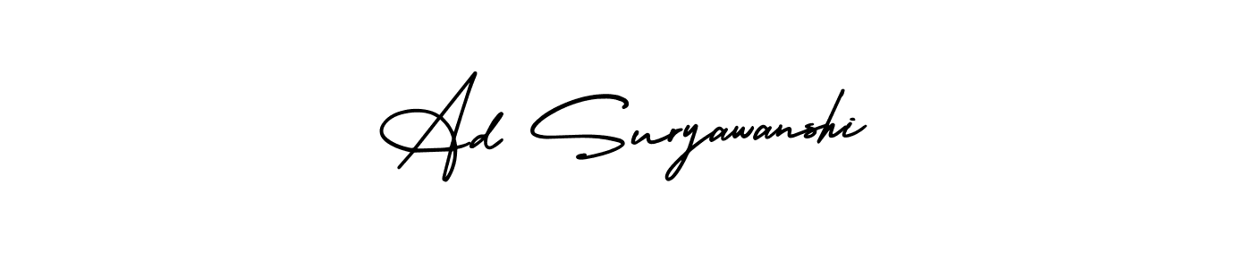 Similarly AmerikaSignatureDemo-Regular is the best handwritten signature design. Signature creator online .You can use it as an online autograph creator for name Ad Suryawanshi. Ad Suryawanshi signature style 3 images and pictures png