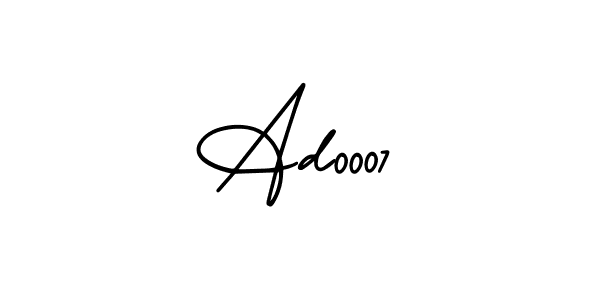 Also You can easily find your signature by using the search form. We will create Ad0007 name handwritten signature images for you free of cost using AmerikaSignatureDemo-Regular sign style. Ad0007 signature style 3 images and pictures png