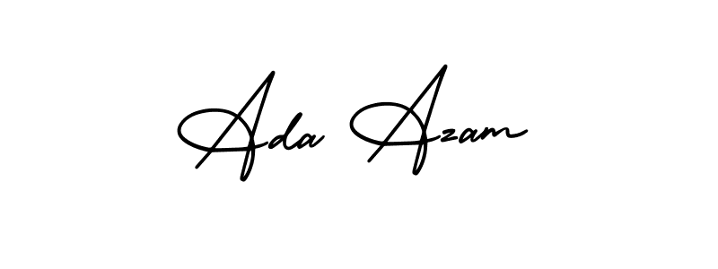 Also You can easily find your signature by using the search form. We will create Ada Azam name handwritten signature images for you free of cost using AmerikaSignatureDemo-Regular sign style. Ada Azam signature style 3 images and pictures png