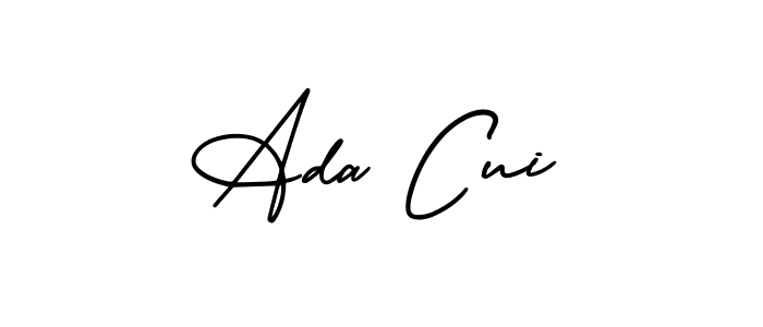 Create a beautiful signature design for name Ada Cui. With this signature (AmerikaSignatureDemo-Regular) fonts, you can make a handwritten signature for free. Ada Cui signature style 3 images and pictures png