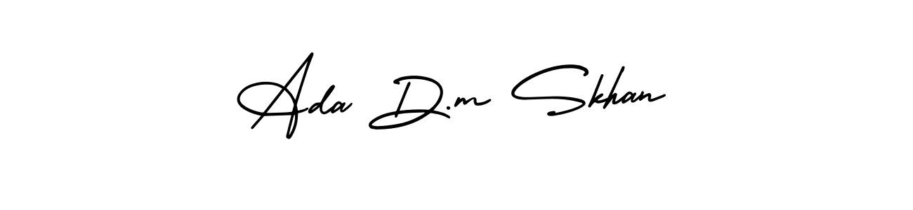 Also You can easily find your signature by using the search form. We will create Ada D.m Skhan name handwritten signature images for you free of cost using AmerikaSignatureDemo-Regular sign style. Ada D.m Skhan signature style 3 images and pictures png