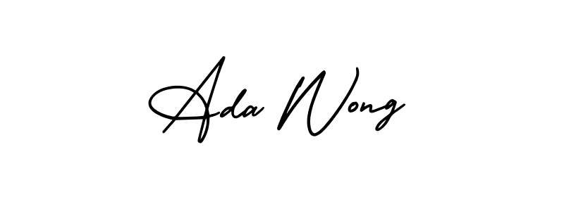 The best way (AmerikaSignatureDemo-Regular) to make a short signature is to pick only two or three words in your name. The name Ada Wong include a total of six letters. For converting this name. Ada Wong signature style 3 images and pictures png