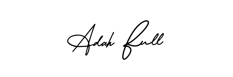 You should practise on your own different ways (AmerikaSignatureDemo-Regular) to write your name (Adah Full) in signature. don't let someone else do it for you. Adah Full signature style 3 images and pictures png