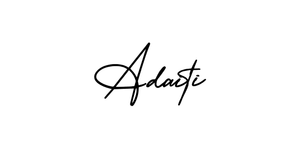 Check out images of Autograph of Adaiti name. Actor Adaiti Signature Style. AmerikaSignatureDemo-Regular is a professional sign style online. Adaiti signature style 3 images and pictures png