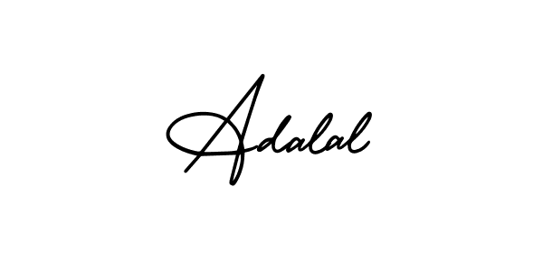 The best way (AmerikaSignatureDemo-Regular) to make a short signature is to pick only two or three words in your name. The name Adalal include a total of six letters. For converting this name. Adalal signature style 3 images and pictures png