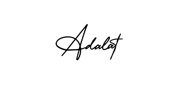 Design your own signature with our free online signature maker. With this signature software, you can create a handwritten (AmerikaSignatureDemo-Regular) signature for name Adalat. Adalat signature style 3 images and pictures png