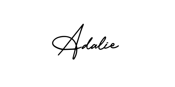 The best way (AmerikaSignatureDemo-Regular) to make a short signature is to pick only two or three words in your name. The name Adalie include a total of six letters. For converting this name. Adalie signature style 3 images and pictures png