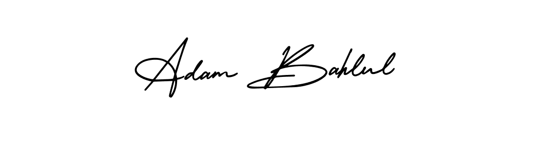 Also You can easily find your signature by using the search form. We will create Adam Bahlul name handwritten signature images for you free of cost using AmerikaSignatureDemo-Regular sign style. Adam Bahlul signature style 3 images and pictures png