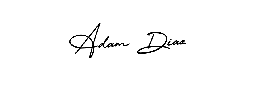 How to make Adam Diaz name signature. Use AmerikaSignatureDemo-Regular style for creating short signs online. This is the latest handwritten sign. Adam Diaz signature style 3 images and pictures png