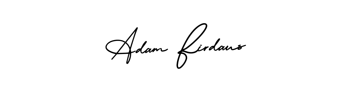 It looks lik you need a new signature style for name Adam Firdaus. Design unique handwritten (AmerikaSignatureDemo-Regular) signature with our free signature maker in just a few clicks. Adam Firdaus signature style 3 images and pictures png