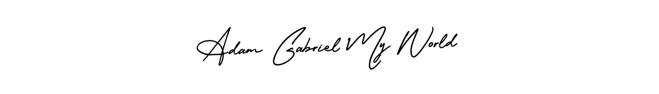 Make a short Adam Gabriel My World signature style. Manage your documents anywhere anytime using AmerikaSignatureDemo-Regular. Create and add eSignatures, submit forms, share and send files easily. Adam Gabriel My World signature style 3 images and pictures png