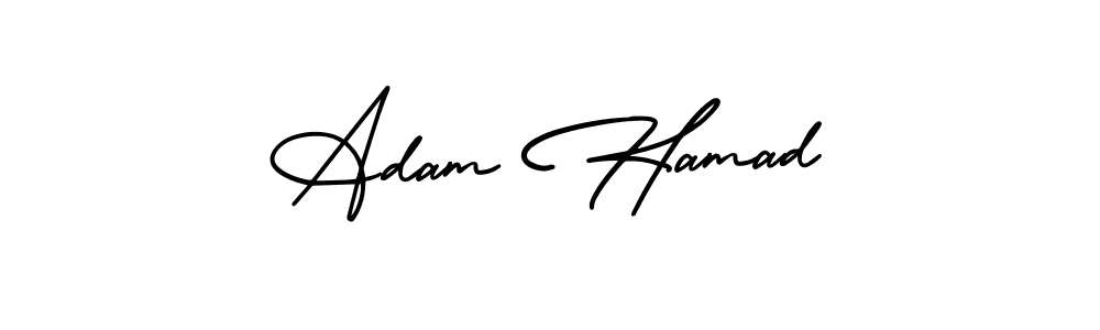 AmerikaSignatureDemo-Regular is a professional signature style that is perfect for those who want to add a touch of class to their signature. It is also a great choice for those who want to make their signature more unique. Get Adam Hamad name to fancy signature for free. Adam Hamad signature style 3 images and pictures png