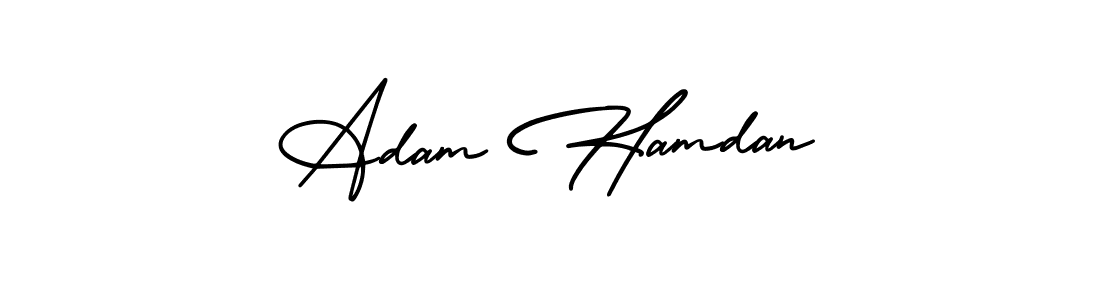 if you are searching for the best signature style for your name Adam Hamdan. so please give up your signature search. here we have designed multiple signature styles  using AmerikaSignatureDemo-Regular. Adam Hamdan signature style 3 images and pictures png