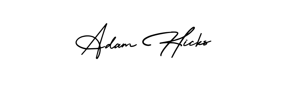 How to make Adam Hicks name signature. Use AmerikaSignatureDemo-Regular style for creating short signs online. This is the latest handwritten sign. Adam Hicks signature style 3 images and pictures png