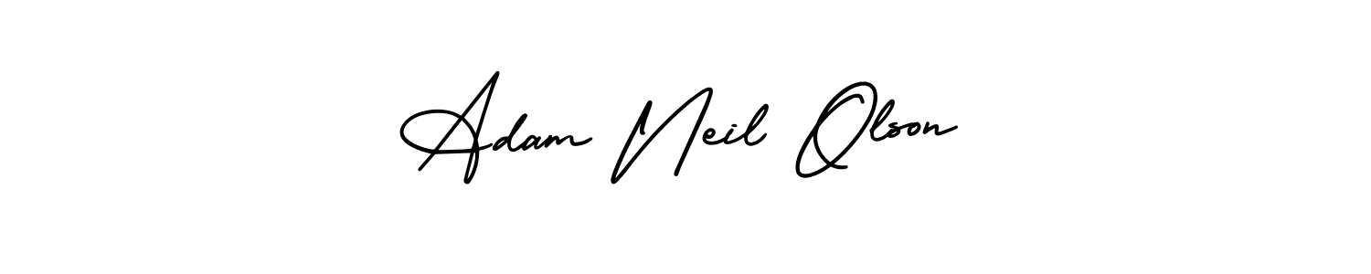 Create a beautiful signature design for name Adam Neil Olson. With this signature (AmerikaSignatureDemo-Regular) fonts, you can make a handwritten signature for free. Adam Neil Olson signature style 3 images and pictures png