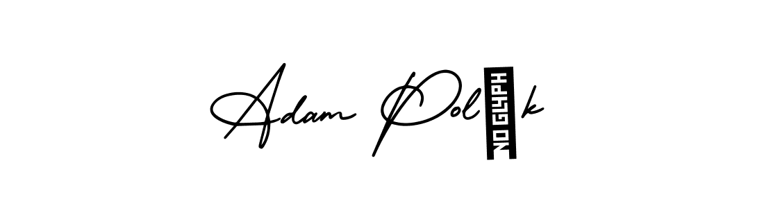 Make a beautiful signature design for name Adam Polák. With this signature (AmerikaSignatureDemo-Regular) style, you can create a handwritten signature for free. Adam Polák signature style 3 images and pictures png