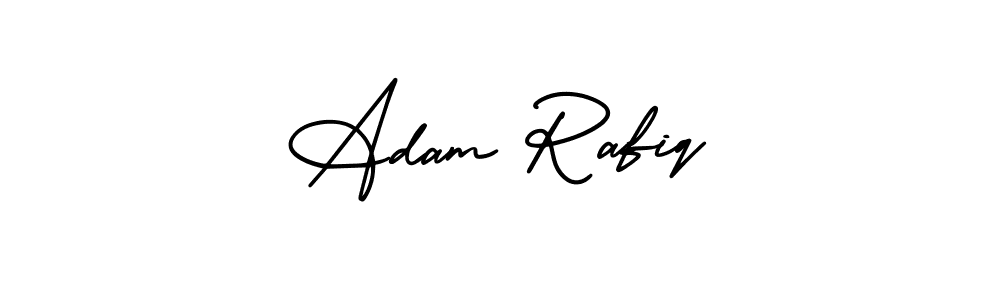 How to make Adam Rafiq name signature. Use AmerikaSignatureDemo-Regular style for creating short signs online. This is the latest handwritten sign. Adam Rafiq signature style 3 images and pictures png