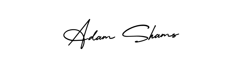 This is the best signature style for the Adam Shams name. Also you like these signature font (AmerikaSignatureDemo-Regular). Mix name signature. Adam Shams signature style 3 images and pictures png